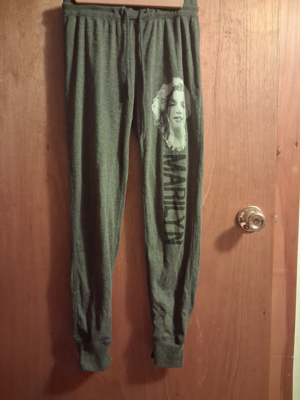 Marilyn Monroe Grey Jogger Pants with Graphic REVERSIBLE